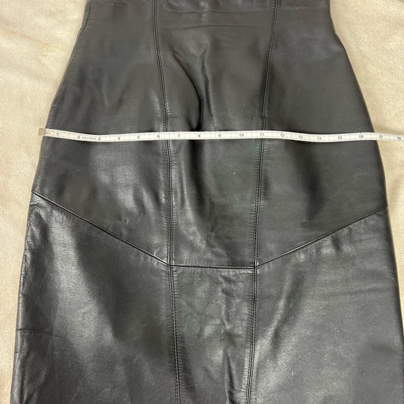 RETRO vintage Wilson’s black leather pencil skirt 80’s size XS - Picture 5 of 10